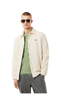 GIACCA IMBOTTITA IN VELLUTO A COSTE BIANCA